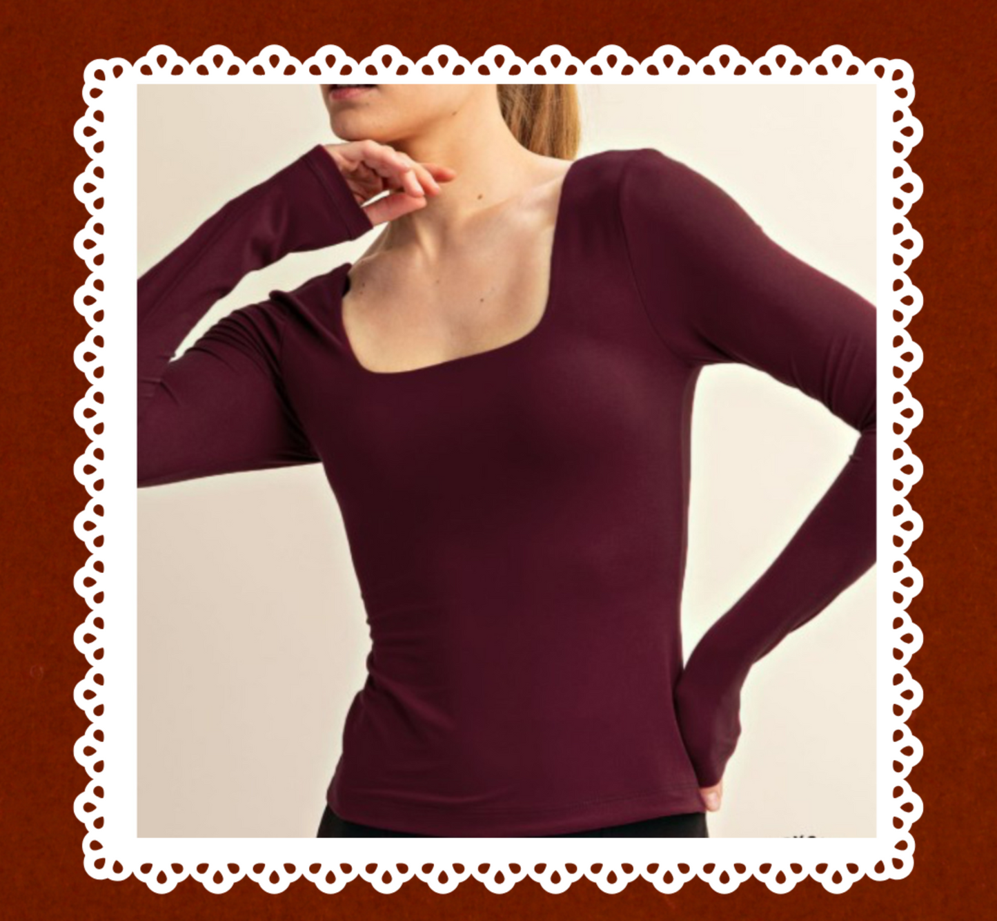 Mulberry Long Sleeve Top