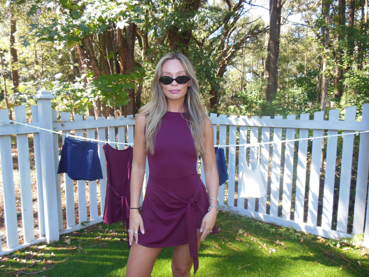 The Bordeaux Wrap Dress