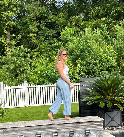 Powder Blue Track Pant